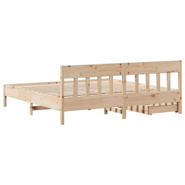 vidaXL sengeramme uden madras 180x200 cm massivt fyrretræ