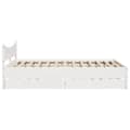 Miniatyrbilde 8 av 11: vidaXL Sengeramme med skuffer hvit 135x190 cm heltre furu