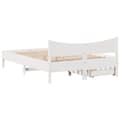 Miniatyrbilde 9 av 11: vidaXL Sengeramme med skuffer hvit 135x190 cm heltre furu