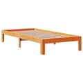 Miniatyrbilde 6 av 11: vidaXL Sengeramme med skuffer voksbrun 90x200 cm heltre furu