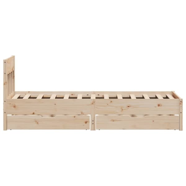 vidaXL Sängram utan madrass 100x200 cm massiv furu