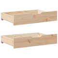 Miniatyrbilde 9 av 11: vidaXL Sengeramme med skuffer 75x190 cm heltre furu
