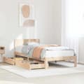 Miniatyrbilde 2 av 11: vidaXL Sengeramme med skuffer 90x190 cm heltre furu