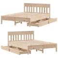 Miniatyrbilde 10 av 11: vidaXL Sengeramme uten madrass 120x190 cm heltre furu