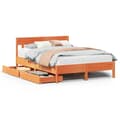 Miniatyrbilde 3 av 11: vidaXL Sengeramme uten madrass voksbrun 120x190 cm heltre furu