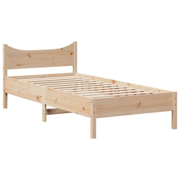 vidaXL sengeramme med skuffer 75x190 cm massivt fyrretræ