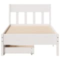 Miniatyrbilde 5 av 11: vidaXL Sengeramme uten madrass hvit 90x200 cm heltre furu