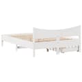 Miniatyrbilde 9 av 11: vidaXL Sengeramme med skuffer hvit 140x200 cm heltre furu
