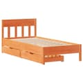 Miniatyrbilde 4 av 11: vidaXL Sengeramme uten madrass voksbrun 90x190 cm heltre furu