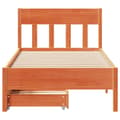 Miniatyrbilde 5 av 11: vidaXL Sengeramme uten madrass voksbrun 90x190 cm heltre furu