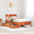 Miniatyrbilde 2 av 11: vidaXL Sengeramme uten madrass voksbrun 90x190 cm heltre furu