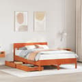 Miniatyrbilde 2 av 11: vidaXL Sengeramme uten madrass brun 135x190 cm heltre furu