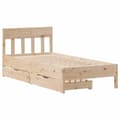Miniatyrbilde 4 av 11: vidaXL Sengeramme uten madrass 75x190 cm heltre furu