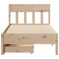 Miniatyrbilde 5 av 11: vidaXL Sengeramme uten madrass 75x190 cm heltre furu