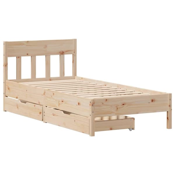 vidaXL sengeramme uden madras 90x200 cm massivt fyrretræ