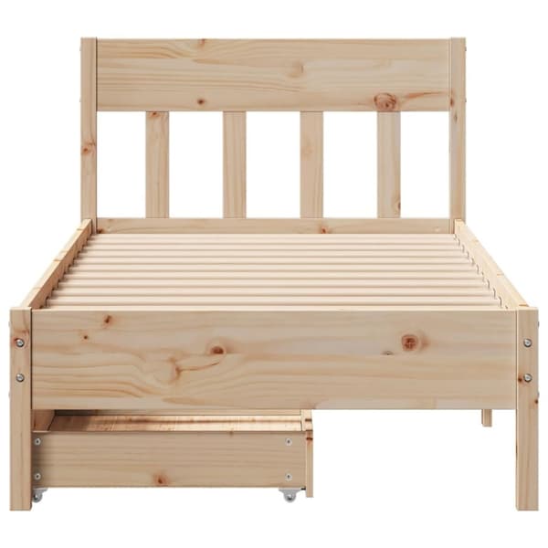 vidaXL sengeramme uden madras 90x200 cm massivt fyrretræ