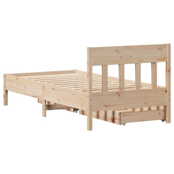 vidaXL sengeramme uden madras 90x200 cm massivt fyrretræ
