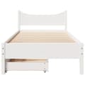 Miniatyrbilde 5 av 11: vidaXL Sengeramme med skuffer hvit 100x200 cm heltre furu