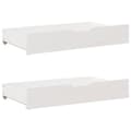 Miniatyrbilde 7 av 11: vidaXL Sengeramme med skuffer hvit 100x200 cm heltre furu