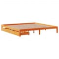 Miniatyrbilde 4 av 11: vidaXL Sengeramme med skuffer voksbrun 180x200 cm heltre furu