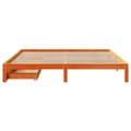 Miniatyrbilde 5 av 11: vidaXL Sengeramme med skuffer voksbrun 180x200 cm heltre furu