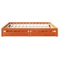Miniatyrbilde 8 av 11: vidaXL Sengeramme med skuffer voksbrun 180x200 cm heltre furu