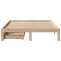Miniatyrbilde 5 av 11: vidaXL Sengeramme med skuffer 120x200 cm heltre furu
