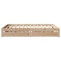 Miniatyrbilde 8 av 11: vidaXL Sengeramme med skuffer 120x200 cm heltre furu