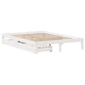 Miniatyrbilde 4 av 11: vidaXL Sengeramme med skuffer hvit 140x200 cm heltre furu