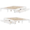 Miniatyrbilde 10 av 11: vidaXL Sengeramme med skuffer hvit 140x200 cm heltre furu