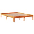 Miniatyrbilde 6 av 11: vidaXL Sengeramme med skuffer voksbrun 135x190 cm heltre furu