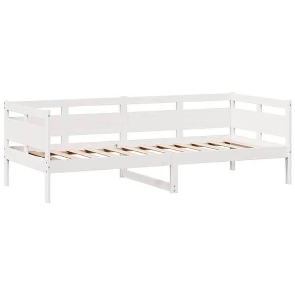 vidaXL Dagbädd med lådor vit 90x200 cm massiv furu
