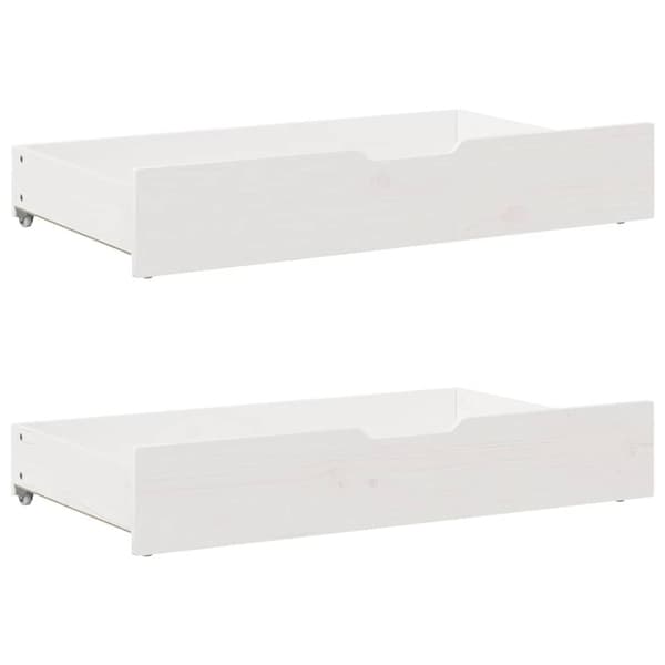 vidaXL sengeramme med skuffer 120x200 cm massivt fyrretræ hvid