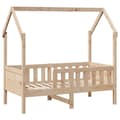 Miniatyrbillede 6 af 11: vidaXL sengeramme til juniorseng m. skuffer 70x140 cm massivt fyr