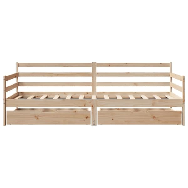 vidaXL Vuodesohva laatikoilla 90x200 cm täysi mänty
