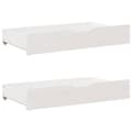 Miniatyrbilde 9 av 11: vidaXL Sengeramme med skuffer hvit 140x190 cm heltre furu