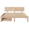 Miniatyrbilde 5 av 11: vidaXL Sengeramme med skuffer 140x190 cm heltre furu
