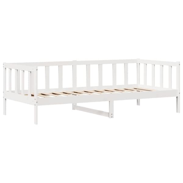 vidaXL Dagbädd med lådor vit 90x200 cm massiv furu