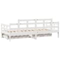 Miniatyrbilde 7 av 11: vidaXL Dagseng med skuffer hvit 80x200 cm heltre furu