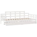 Miniatyrbilde 4 av 11: vidaXL Dagseng med skuffer hvit 90x200 cm heltre furu