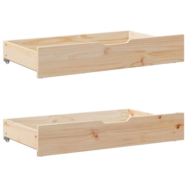 vidaXL Sengeramme med skuffer 160x200 cm heltre furu