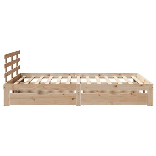 vidaXL Sengeramme med skuffer 120x200 cm heltre furu