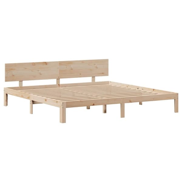 vidaXL Sengeramme med skuffer 180x200 cm heltre furu