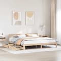 Miniatyrbilde 2 av 11: vidaXL Sengeramme med skuffer 180x200 cm heltre furu