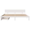 Miniatyrbilde 5 av 11: vidaXL Sengeramme med skuffer hvit 200x200 cm heltre furu
