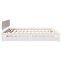 Miniatyrbilde 6 av 11: vidaXL Sengeramme med skuffer hvit 200x200 cm heltre furu