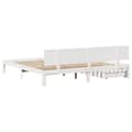 Miniatyrbilde 7 av 11: vidaXL Sengeramme med skuffer hvit 200x200 cm heltre furu