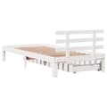 Miniatyrbilde 7 av 11: vidaXL Sengeramme med skuffer hvit 75x190 cm heltre furu