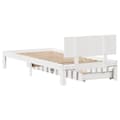 Miniatyrbilde 7 av 11: vidaXL Sengeramme med skuffer hvit 90x200 cm heltre furu