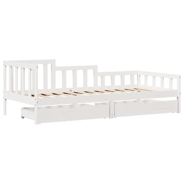 vidaXL Dagseng med skuffer 90x190 cm heltre furu